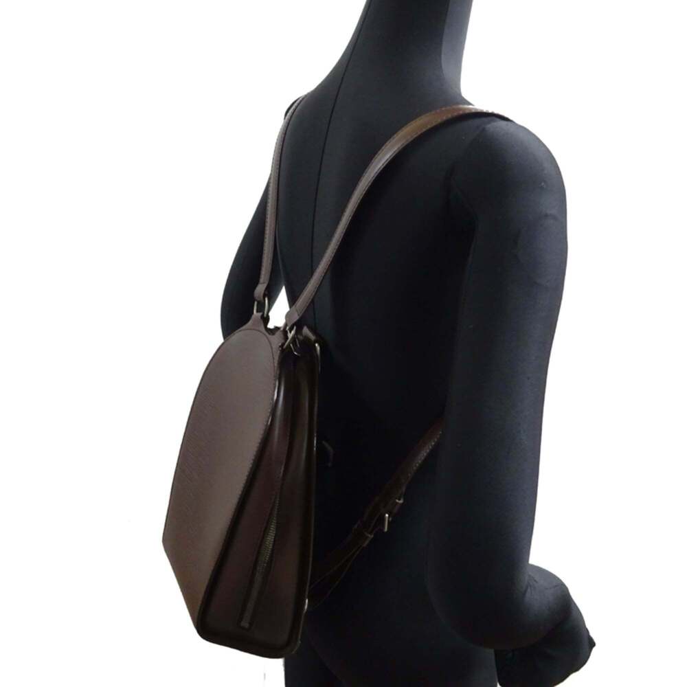 LOUIS VUITTON Authentic Brown Leather Backpack - Picture 9 of 9